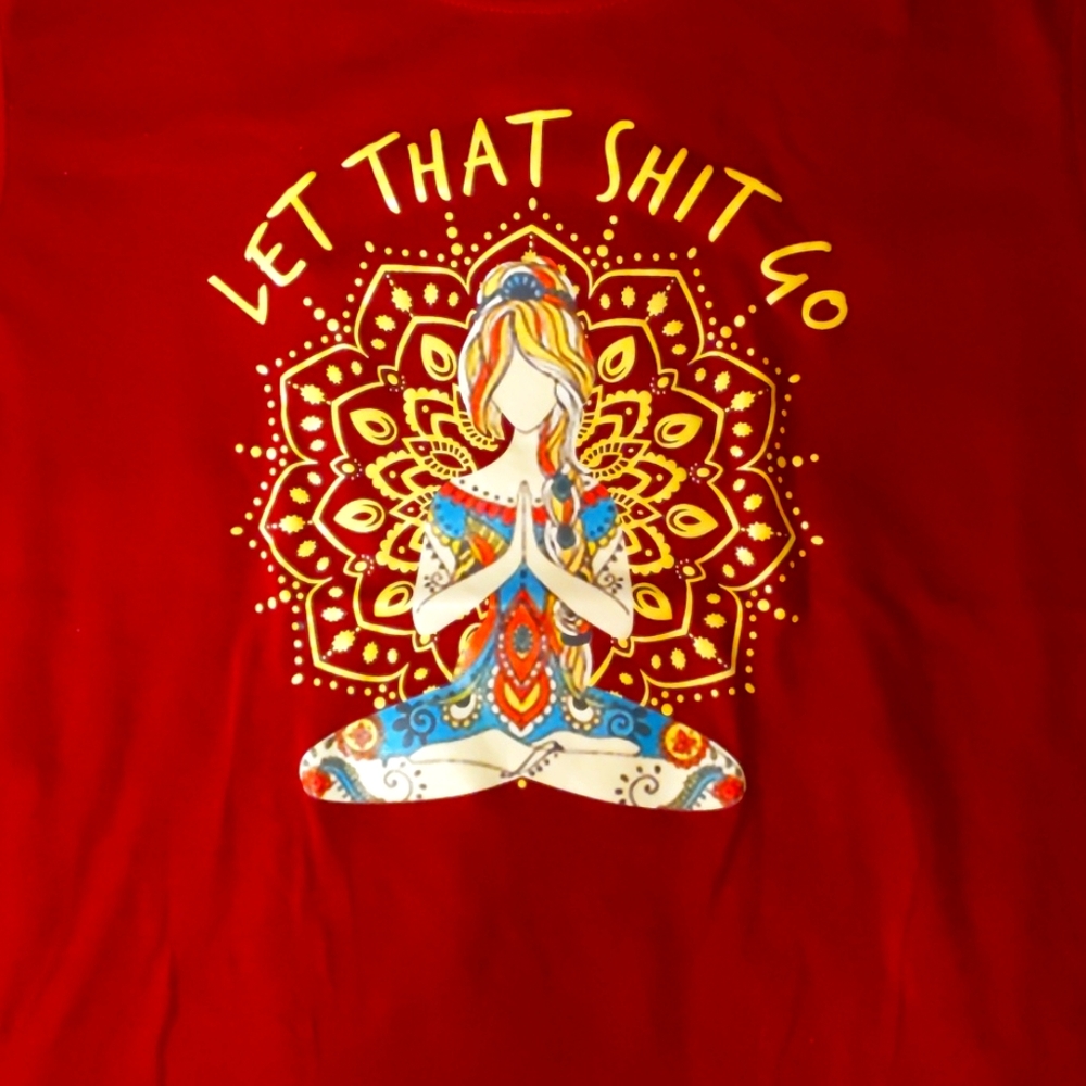 Slogan yoga tee shirt